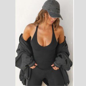 JOAH BROWN V NECK RACERBACK TANK